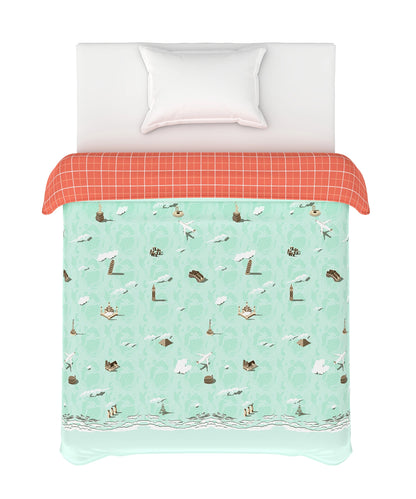 Juniors , 144 Tc, 100% Cotton,Single Comforter , Atlas