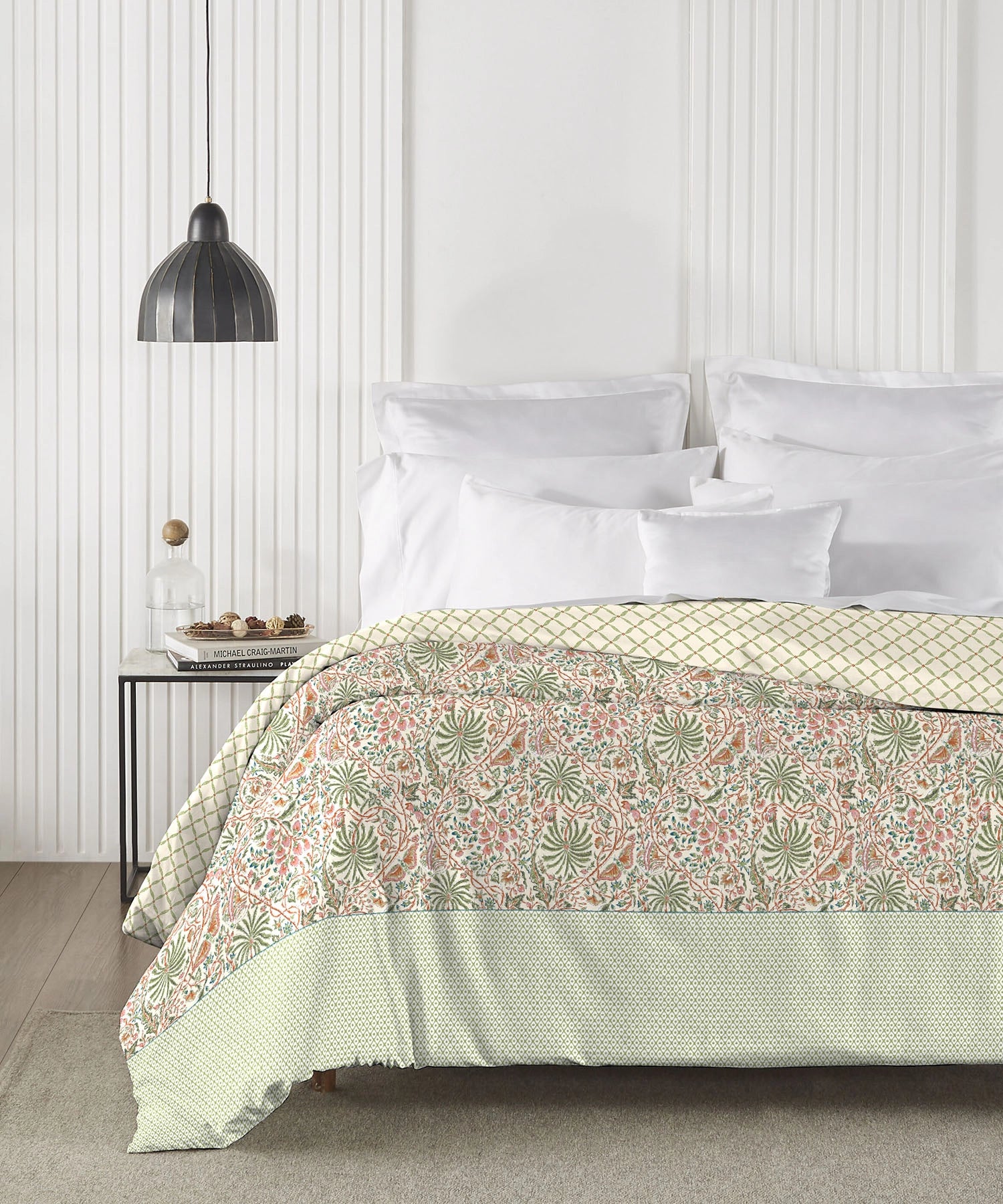 Road To Jaipur Afreen Beige Double Comforter, 210TC, 100% Cotton, Ornamental, Beige