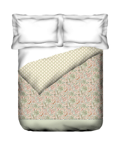 Road To Jaipur Afreen Beige Double Comforter, 210TC, 100% Cotton, Ornamental, Beige