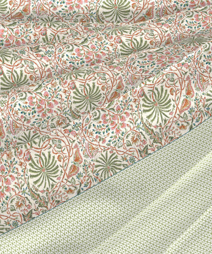 Road To Jaipur Afreen Beige Double Comforter, 210TC, 100% Cotton, Ornamental, Beige