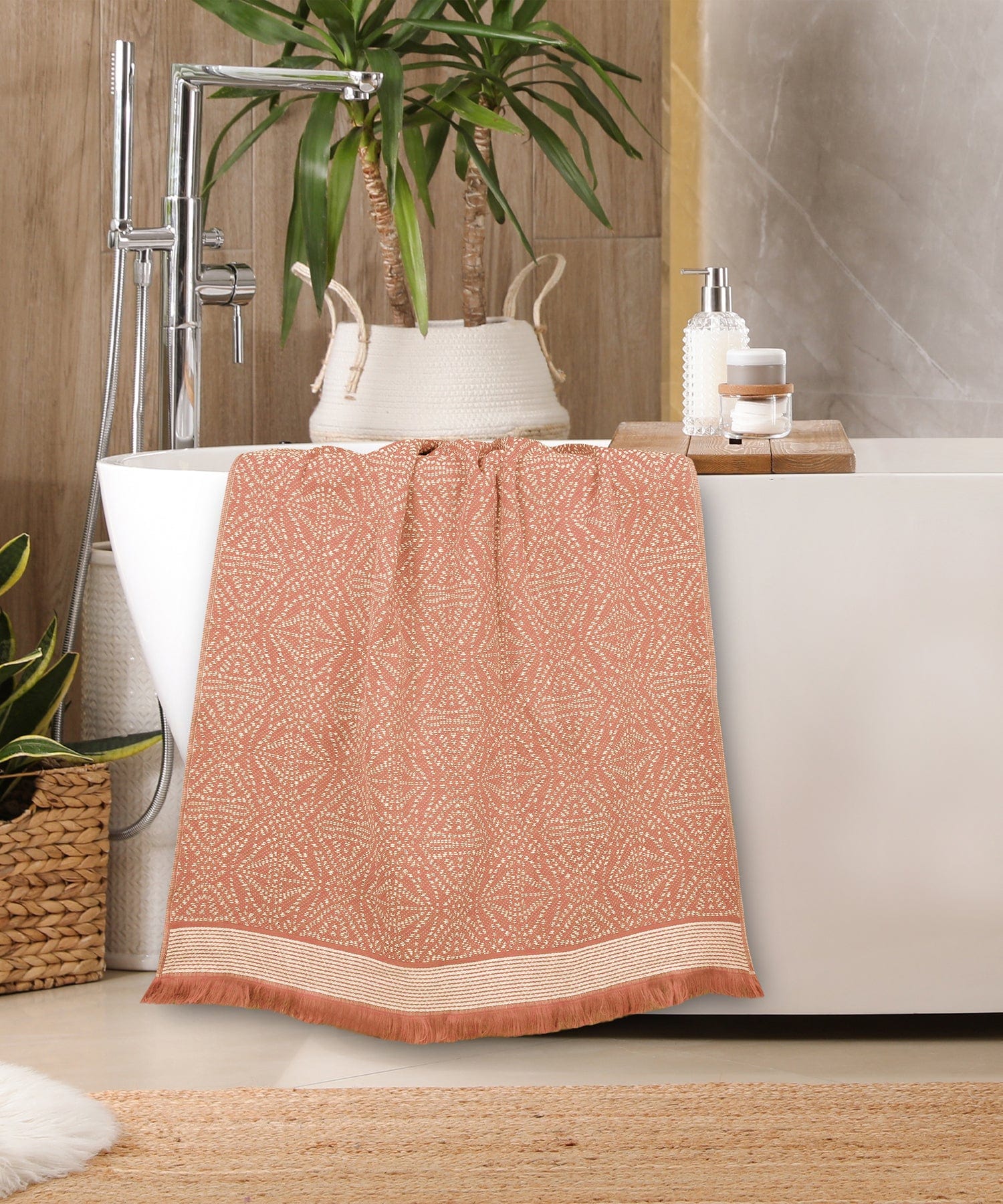 Fashion Towel ,100% Cotton,Durable,Super Soft, Rose Dawn