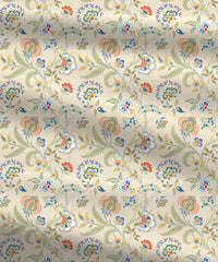 Soft Comfort King Bedsheet Set, English Chintz| 210 TC Cotton|2 Pillow Covers