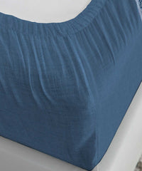 Soft Comfort King Fitted Bedsheet Set, Ice Dust|210 TC Cotton|2 Pillow Covers