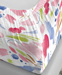 Soft Comfort King Fitted Bedsheet Set, Sweet Temptation|210 TC Cotton|2 Pillow Covers