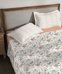 Classic King Bedsheet Set, Anther Terracotta|200 TC Cotton| 2 Pillow Covers