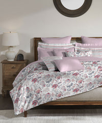 Classic King Bedsheet Set, Anther Pink|200 TC Cotton| 2 Pillow Covers