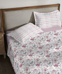 Classic King Bedsheet Set, Anther Pink|200 TC Cotton| 2 Pillow Covers