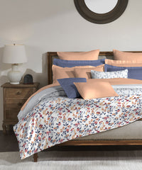 Classic King Bedsheet Set, Florence Lavender|200 TC Cotton| 2 Pillow Covers