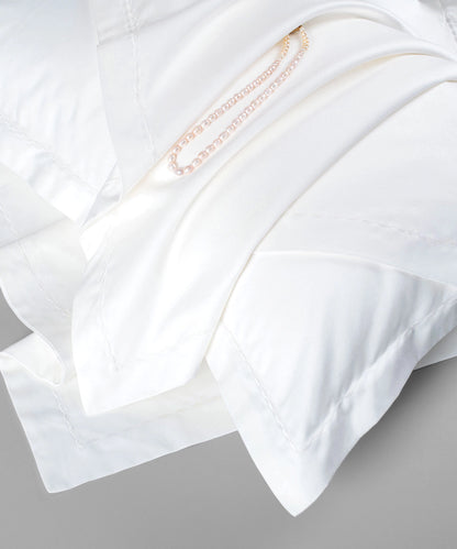 Nectarsoft King Solid Bedsheet Set, White| 600 TC Cotton| 4 Pillow Covers