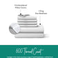 Nectarsoft King Solid Bedsheet Set, White| 600 TC Cotton| 4 Pillow Covers