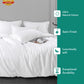 Nectarsoft King Solid Bedsheet Set, White| 600 TC Cotton| 4 Pillow Covers