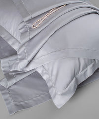 Nectarsoft King Solid Bedsheet Set, Light Grey| 600 TC Cotton| 4 Pillow Covers