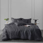 Nectarsoft King Solid Bedsheet Set, Dark Grey| 600 TC Cotton| 4 Pillow Covers