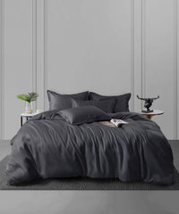 Nectarsoft King Solid Bedsheet Set, Dark Blue| 600 TC Cotton| 4 Pillow Covers