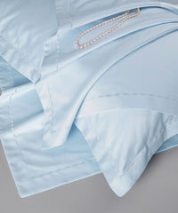 Nectarsoft King Solid Bedsheet Set, Light Blue| 600 TC Cotton| 4 Pillow Covers
