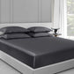 Nectarsoft King Solid Bedsheet Set, Dark Grey| 600 TC Cotton| 4 Pillow Covers
