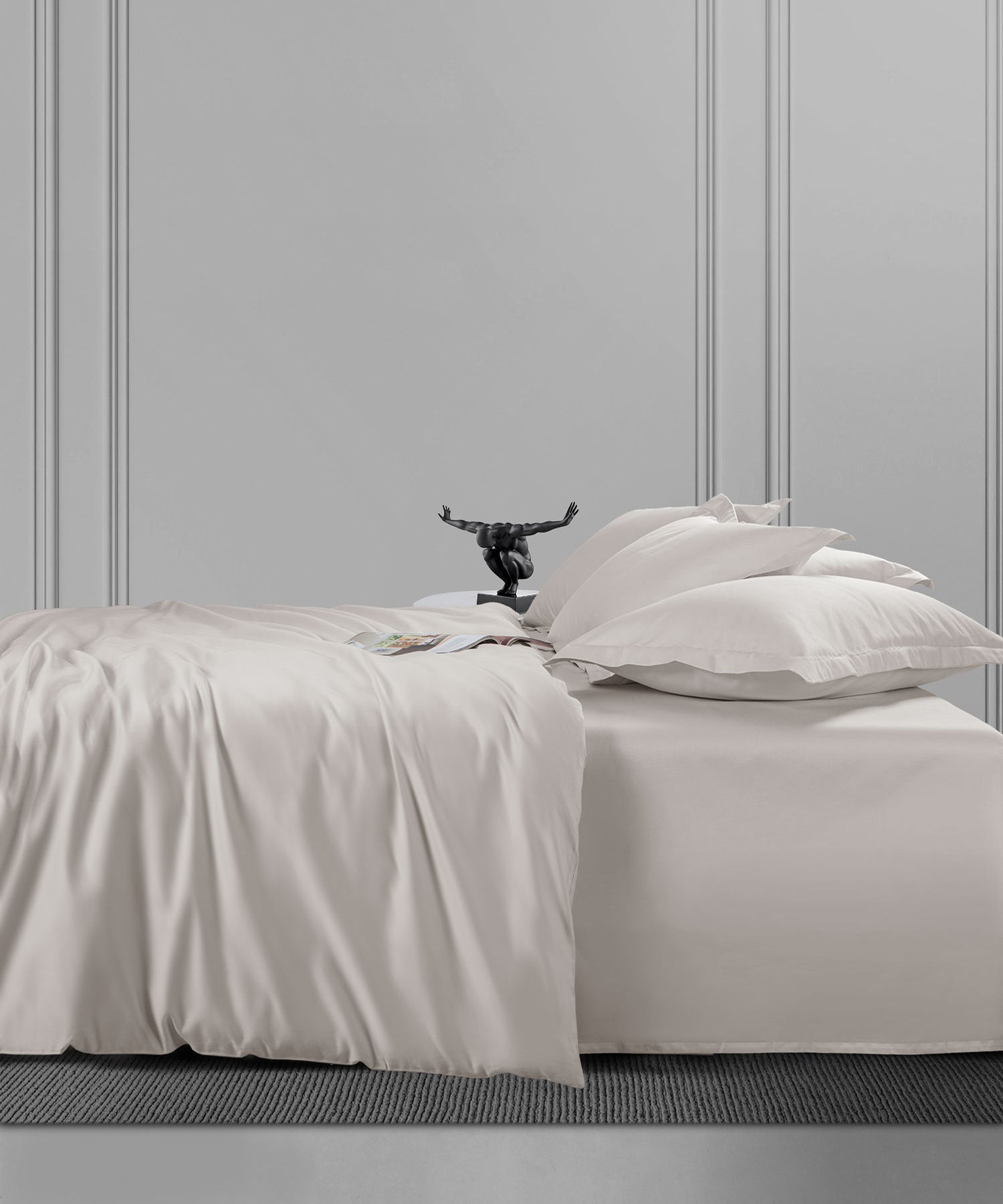 600 TC, Nectarsoft King Bedsheet, 100% Cotton, Ivory