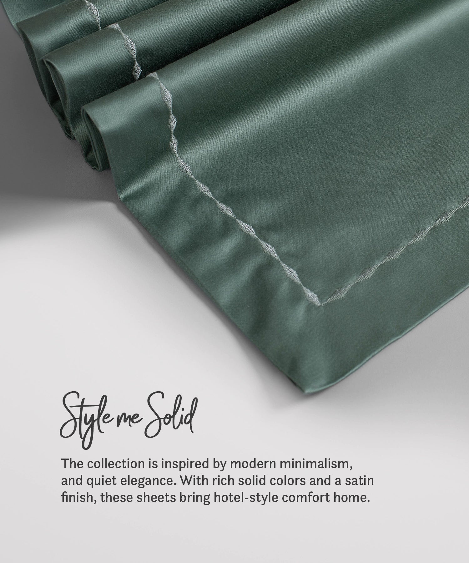 Nectarsoft King Solid Bedsheet Set, Green| 600 TC Cotton| 4 Pillow Covers