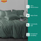 Nectarsoft King Solid Bedsheet Set, Green| 600 TC Cotton| 4 Pillow Covers