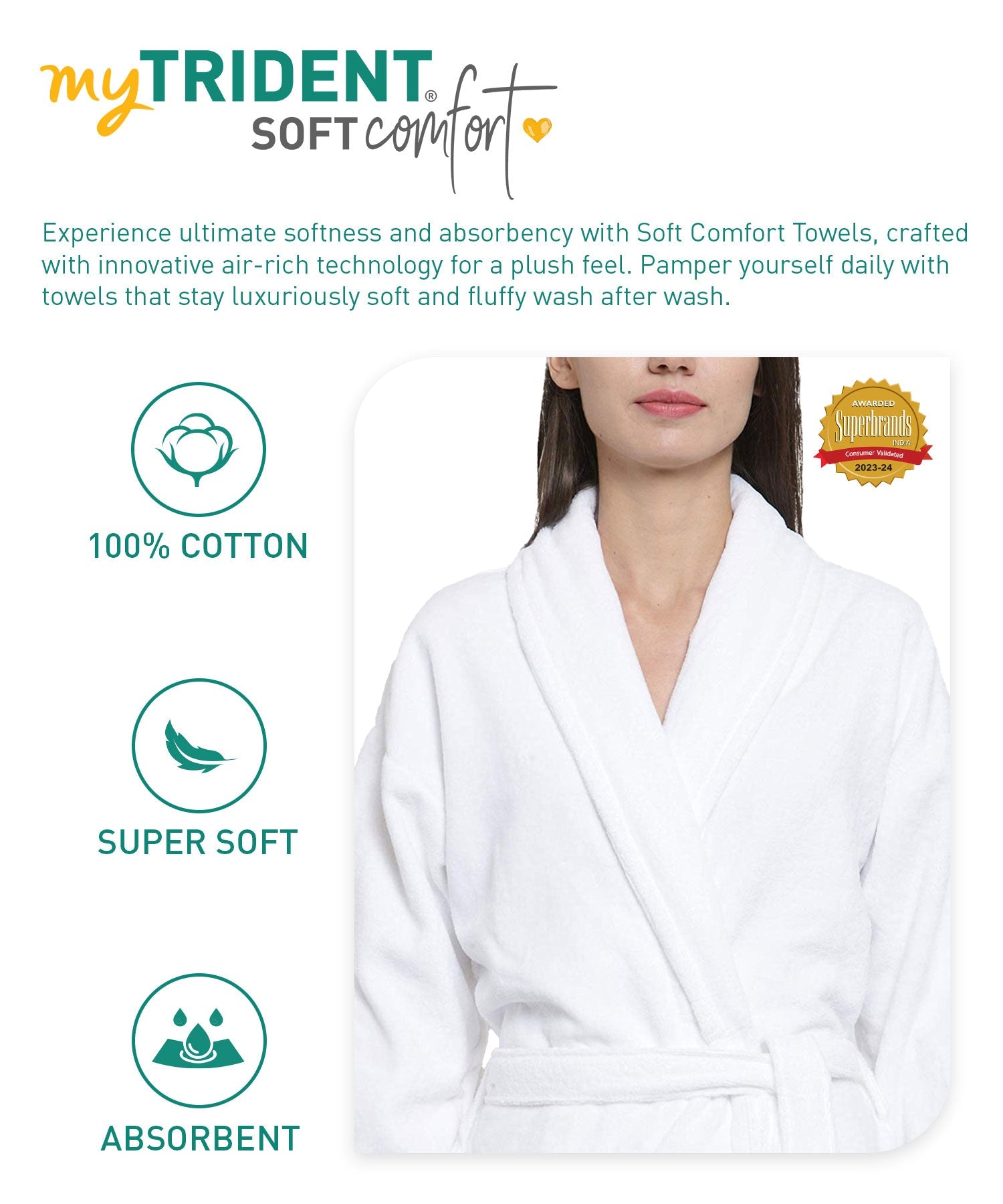 1Pc Medium Bathrobe