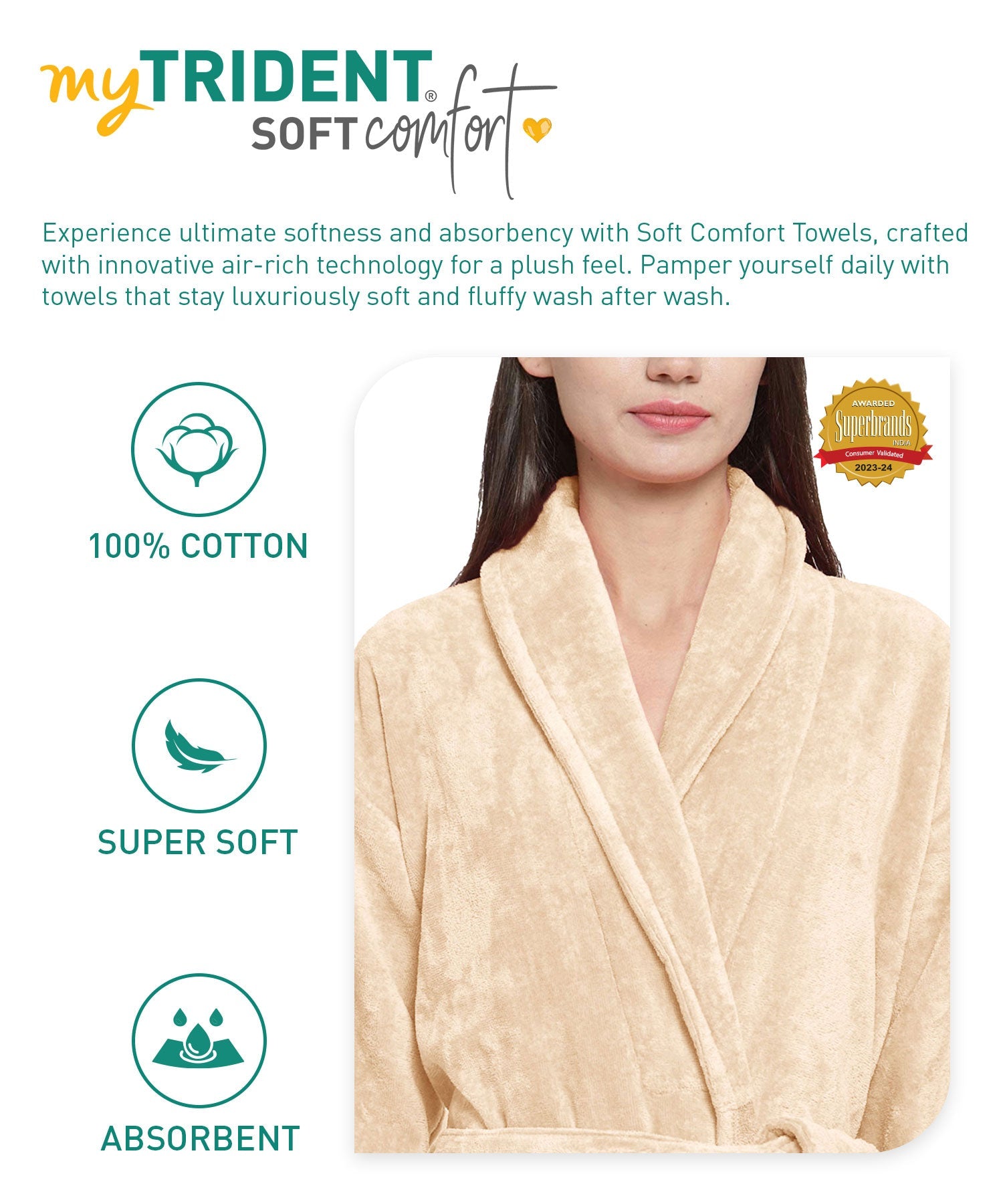 1Pc Medium Bathrobe