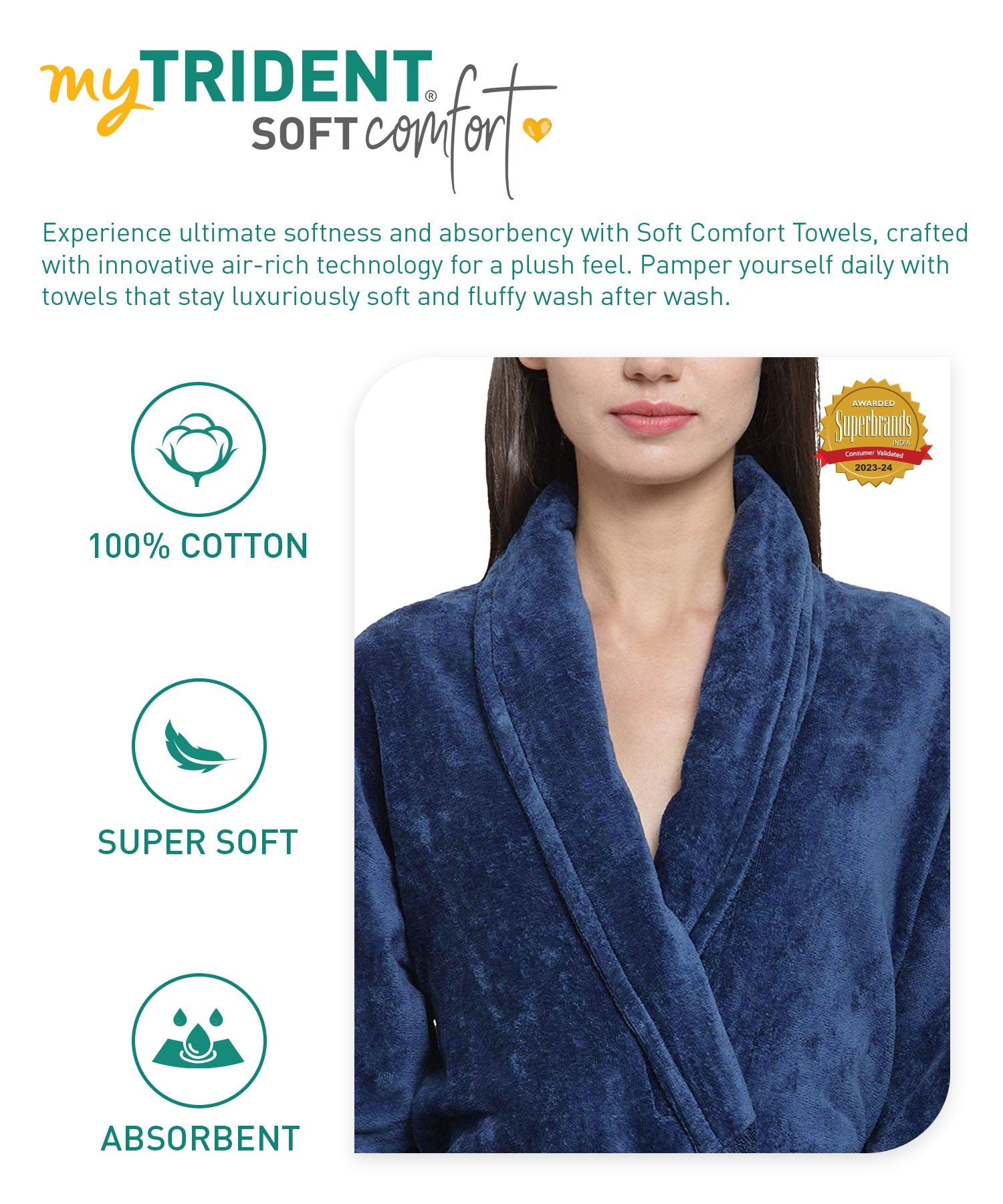 1Pc Medium Bathrobe