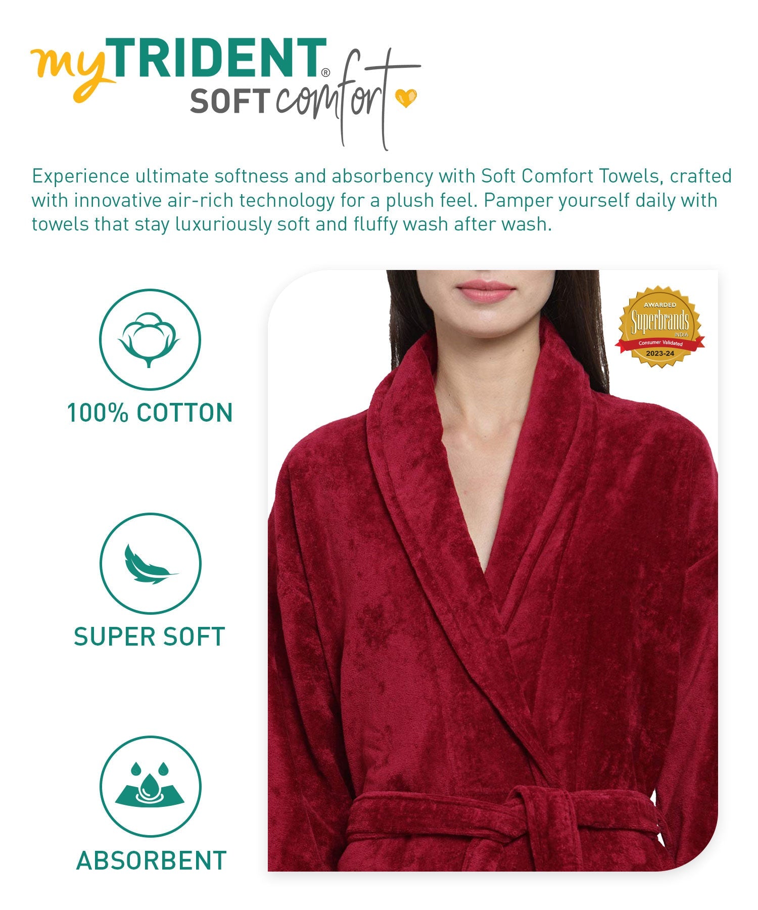 1Pc Medium Bathrobe