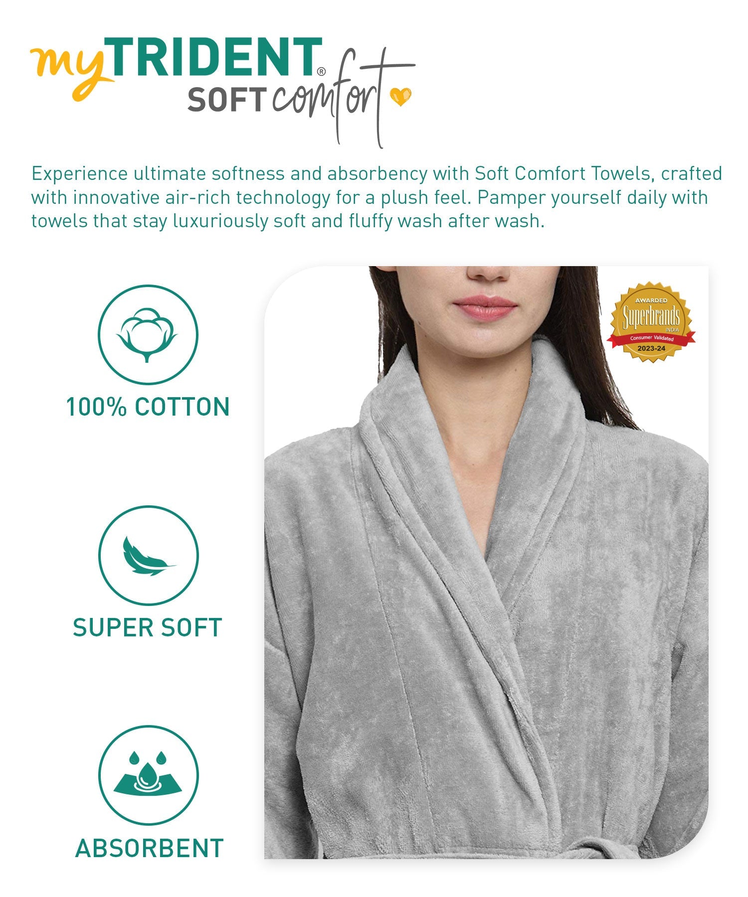 1Pc Medium Bathrobe