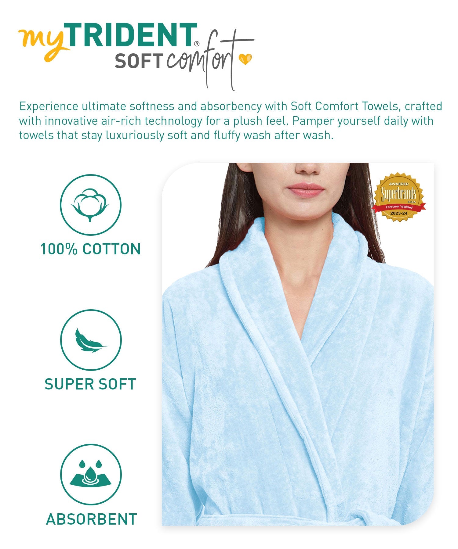 1Pc Medium Bathrobe