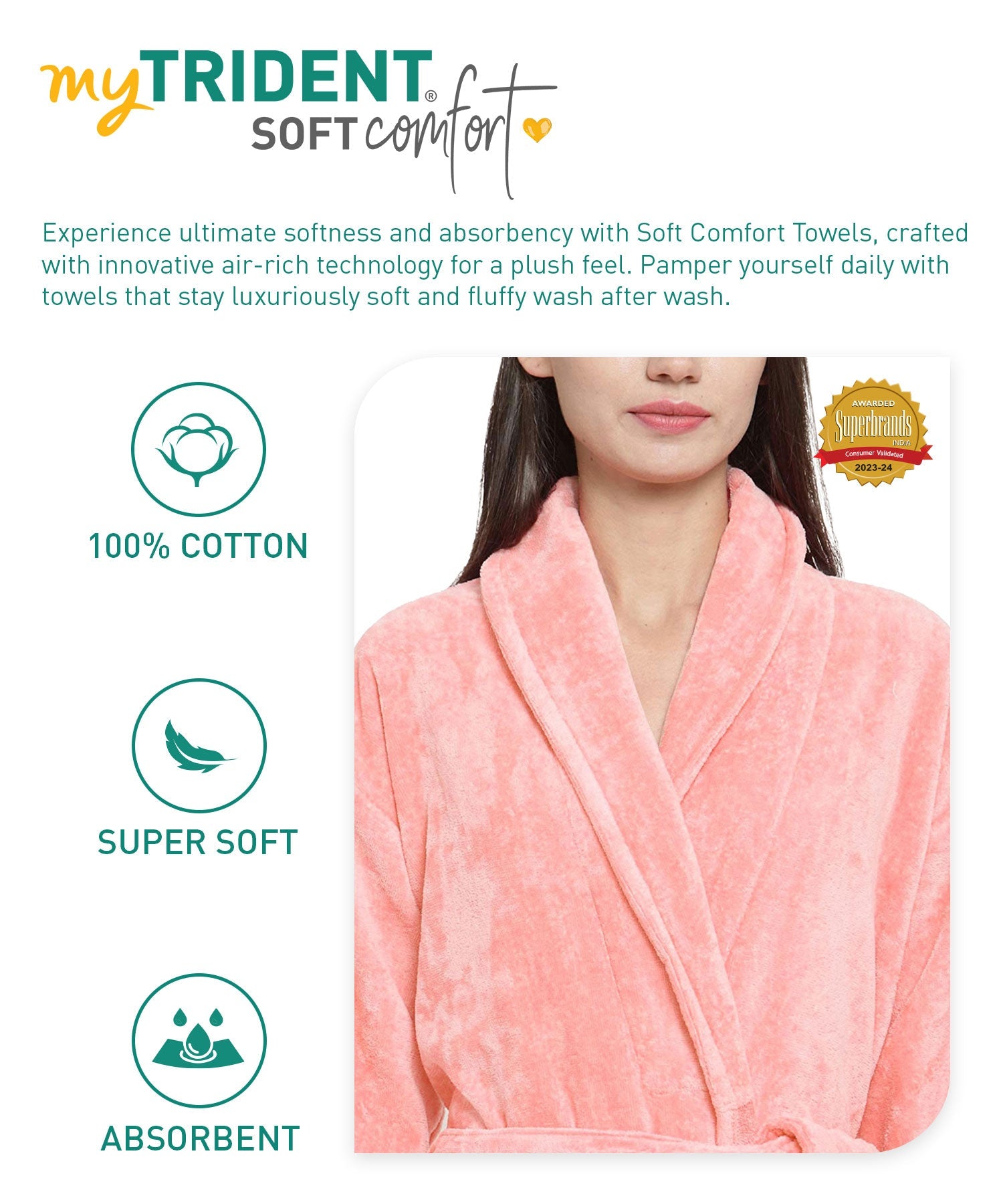 1Pc Medium Bathrobe