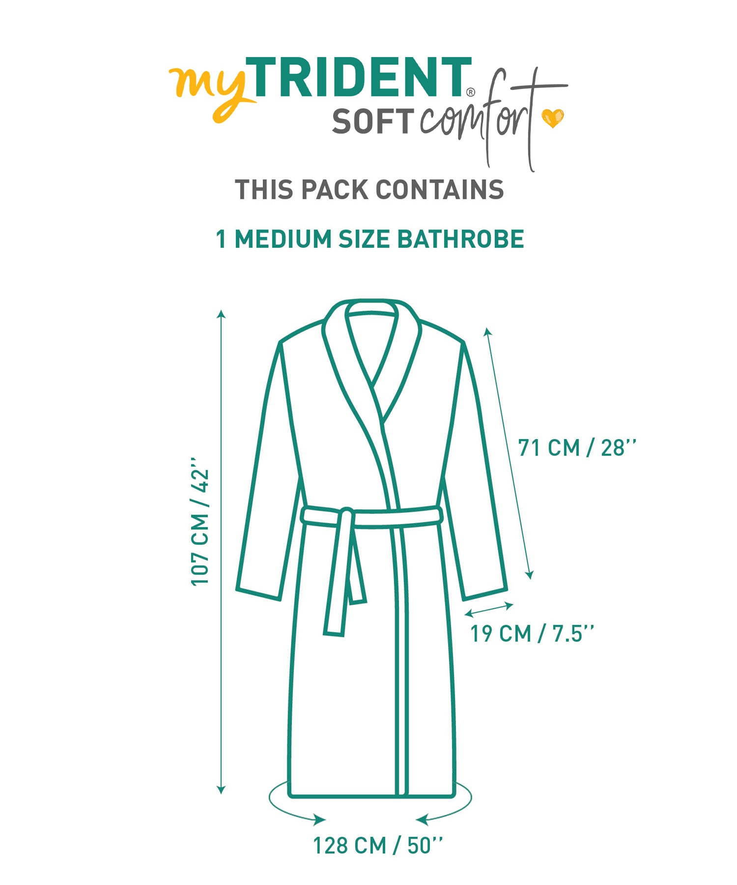 1Pc Medium Bathrobe