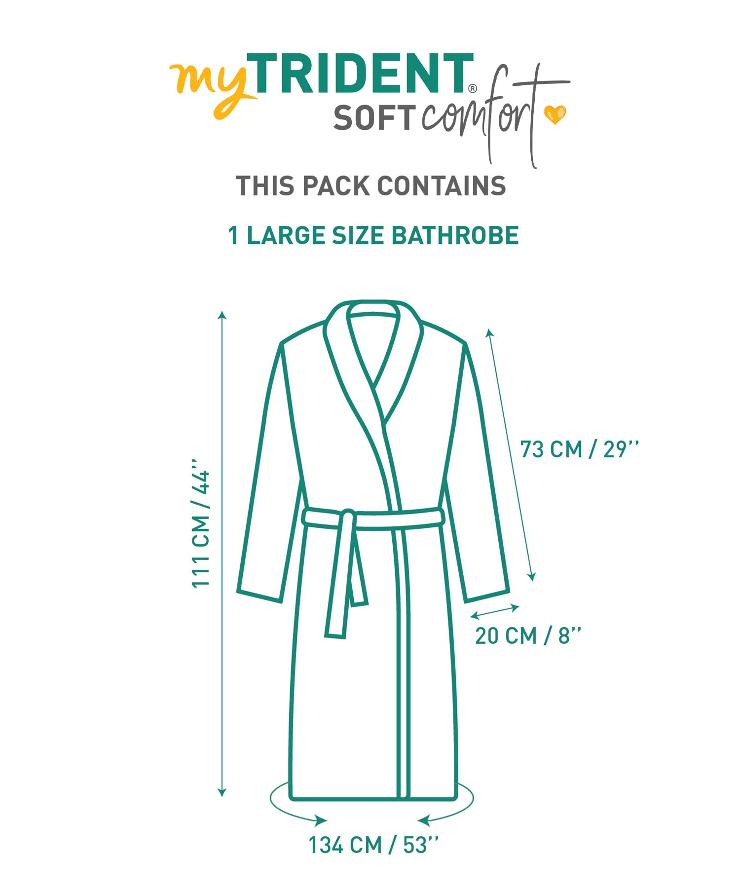 1Pc Large Bathrobe