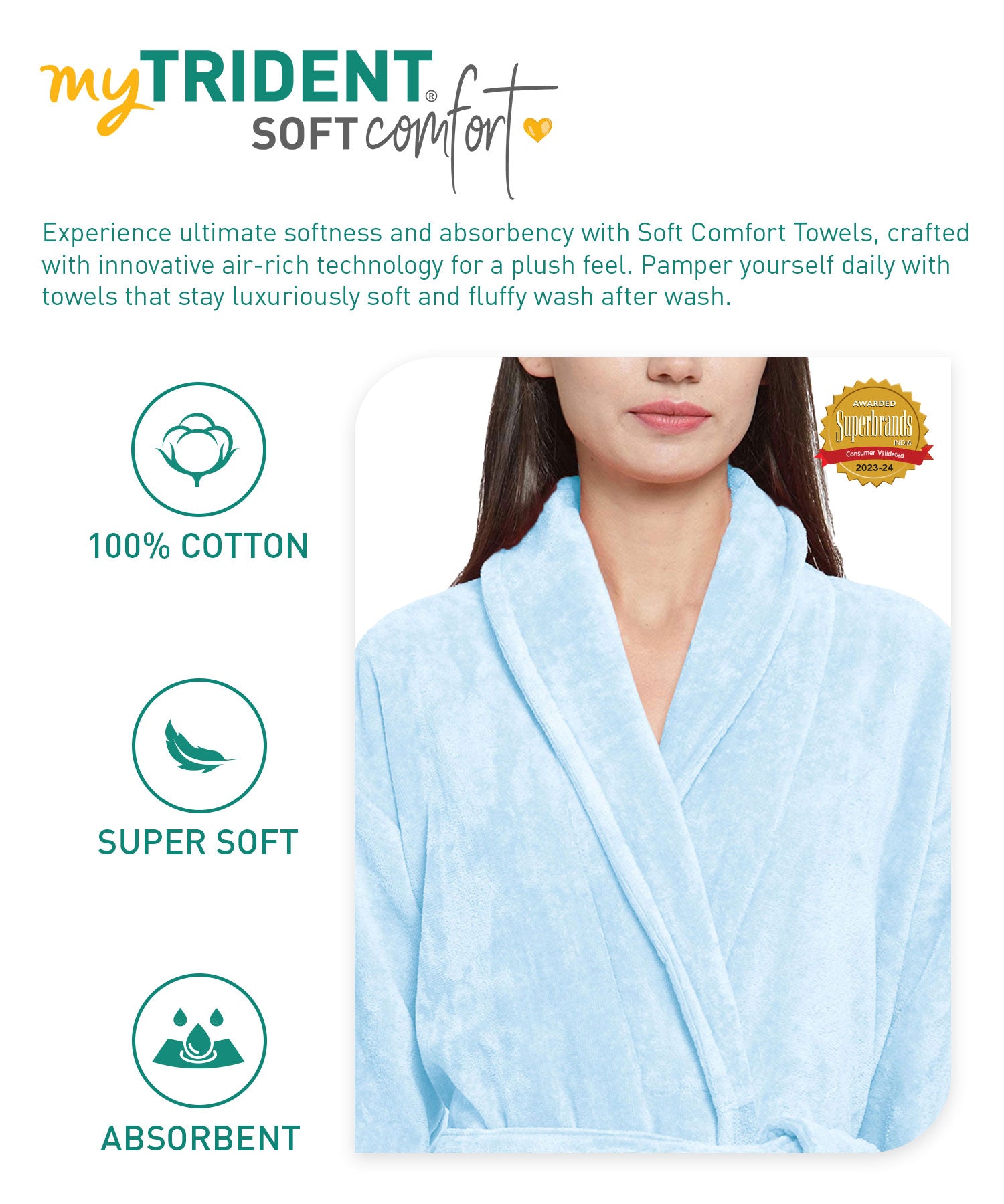 1Pc Large Bathrobe