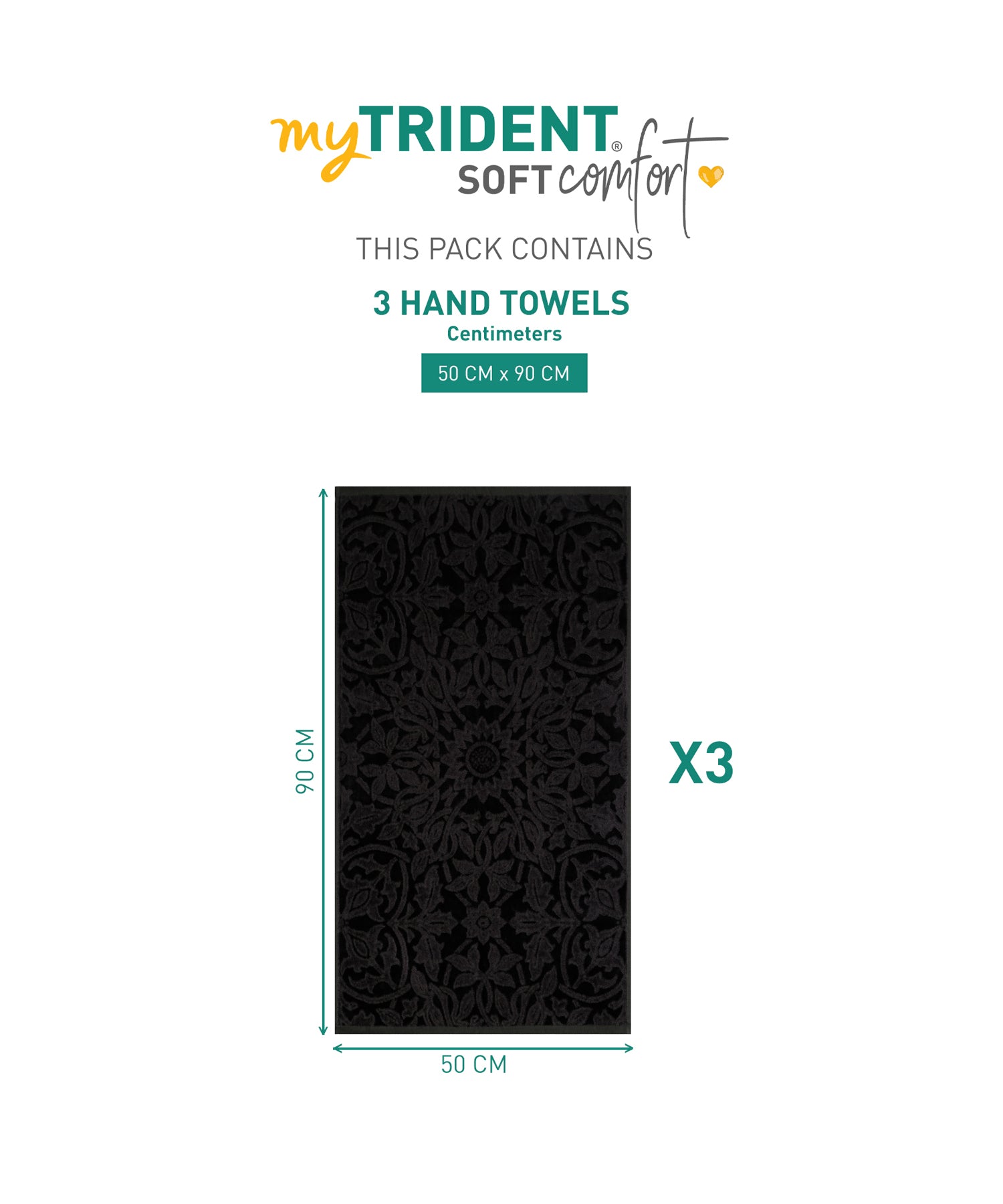 3Pc Hand Towel Set