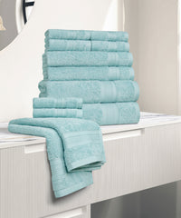 Soft Comfort 12Pc Towel Set, Nile Blue|509 GSM Cotton|Air Rich Technology