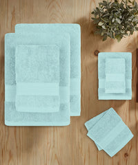 Soft Comfort 6Pc Towel Set, Nile Blue|509 GSM Cotton|Air Rich Technology