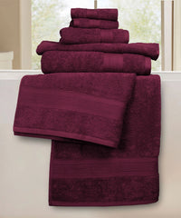 Soft Comfort 6Pc Towel Set, Red Wine|509 GSM Cotton|Air Rich Technology