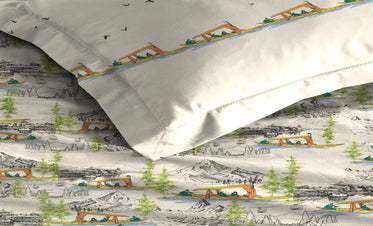 Atulaya Bharat King Bedsheet Set, Kashmir Ki Kali|144 TC Cotton|2 Pillow Covers