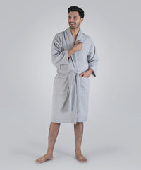 Urban Comfort Unisex Large Bathrobe, Lunar Rock| 240 GSM Cotton