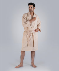 Urban Comfort Unisex Large Bathrobe, Sand| 240 GSM Cotton