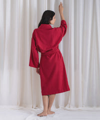 Urban Comfort Unisex Large Bathrobe, Tango Red| 240 GSM Cotton