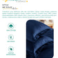 Classic Stripe Solid King Bedsheet Set, Iron Blue|210 TC Cotton| 2 Pillow Covers