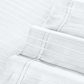 Classic Stripe Solid Dyed Single Bedsheet Set, White|210 TC Cotton|1 Pillow Cover