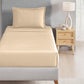 Classic Stripe Solid Single Bedsheet Set, Irish Cream|210 TC| 1 Pillow Covers