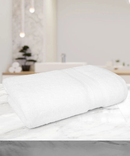 Soft Comfort White Air Rich Technology Bath Towel, 100% Cotton, 509 GSM, White