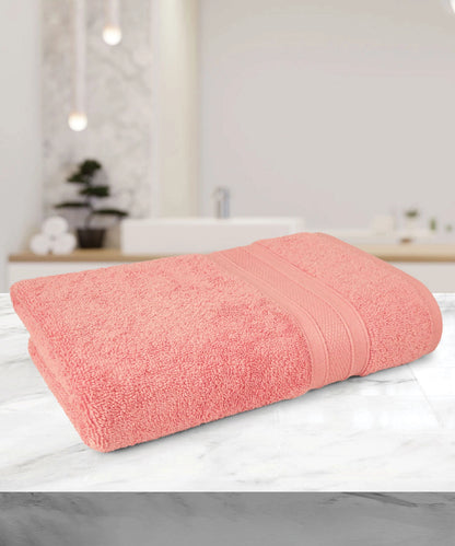 Soft Comfort Coral Air Rich Technology Bath Towel, 100% Cotton, 509 GSM, Coral