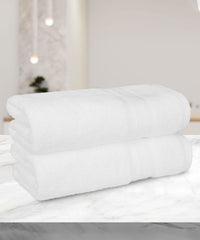 Soft Comfort 2Pc Bath Towel Set, White|509 GSM Cotton|Air Rich Technology