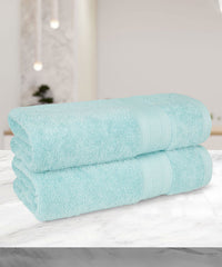 Soft Comfort 2Pc Bath Towel Set, Nile Blue|509 GSM Cotton|Air Rich Technology