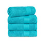 Soft Comfort Teal Air Rich Technology 4Pc Bath Towel, 100% Cotton, 509 GSM, Blue