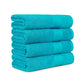 Soft Comfort Teal Air Rich Technology 4Pc Bath Towel, 100% Cotton, 509 GSM, Blue